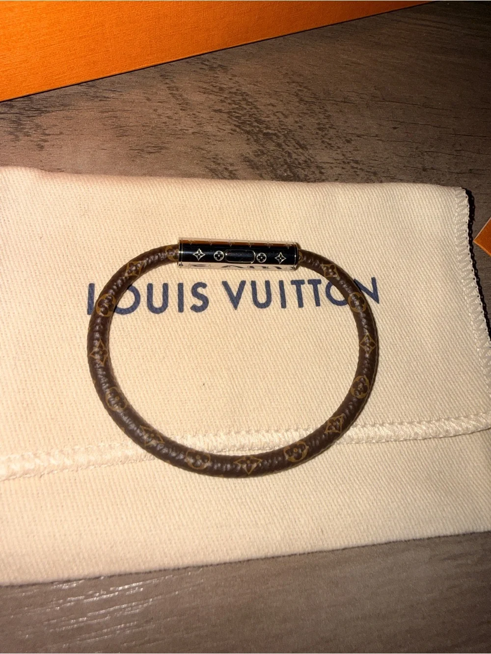Louis Vuitton Brown Monogram Leather Bracelet